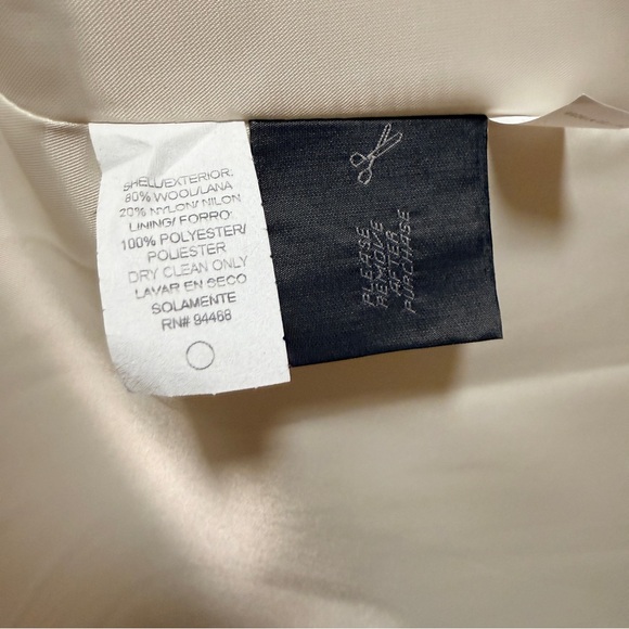 Braetan Cream Wool Blend Coat  – Classic Warm Winter Dress Coat L - Picture 10 of 10